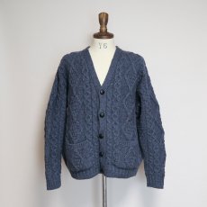 画像7: ARAN SWEATER MARKET WOOL HAND KNIT FISHERMAN'S CARDIGAN "Made in Ireland" (7)