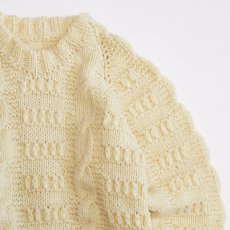 画像3: UNKNOWN BRAND WOOL HAND KNIT FISHERMAN'S SWEATER (3)