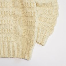 画像4: UNKNOWN BRAND WOOL HAND KNIT FISHERMAN'S SWEATER (4)