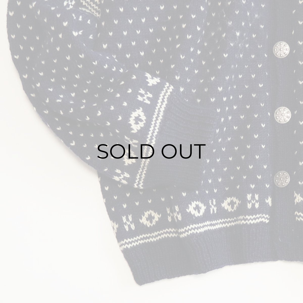 画像5: OLD UNKNOWN BRAND WOOL KNIT NORDIC CARDIGAN (5)