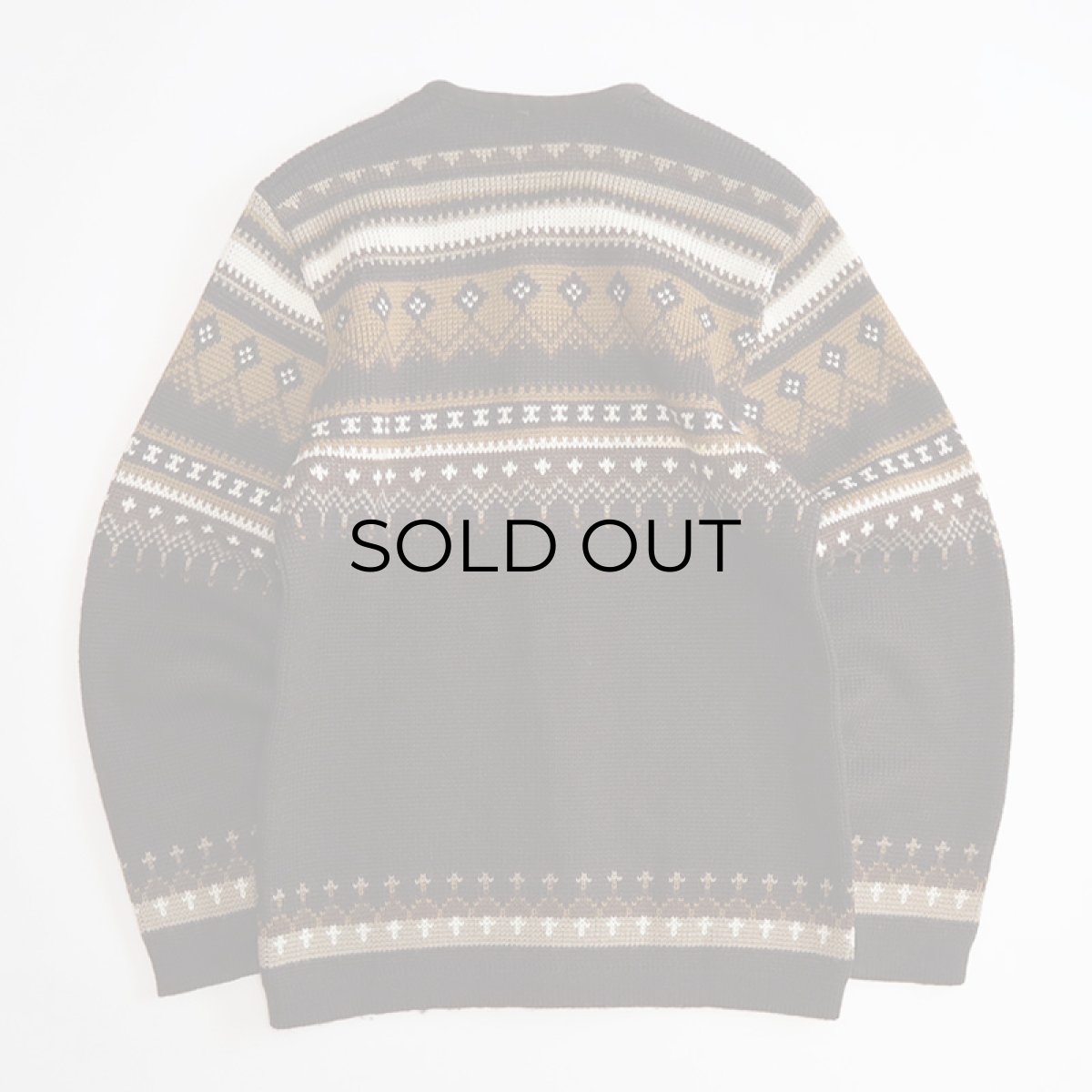 画像2: OLD Norvyk WOOL JACQUARD KNIT NORDIC CARDIGAN "MADE IN CANADA" (2)