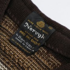 画像6: OLD Norvyk WOOL JACQUARD KNIT NORDIC CARDIGAN "MADE IN CANADA" (6)