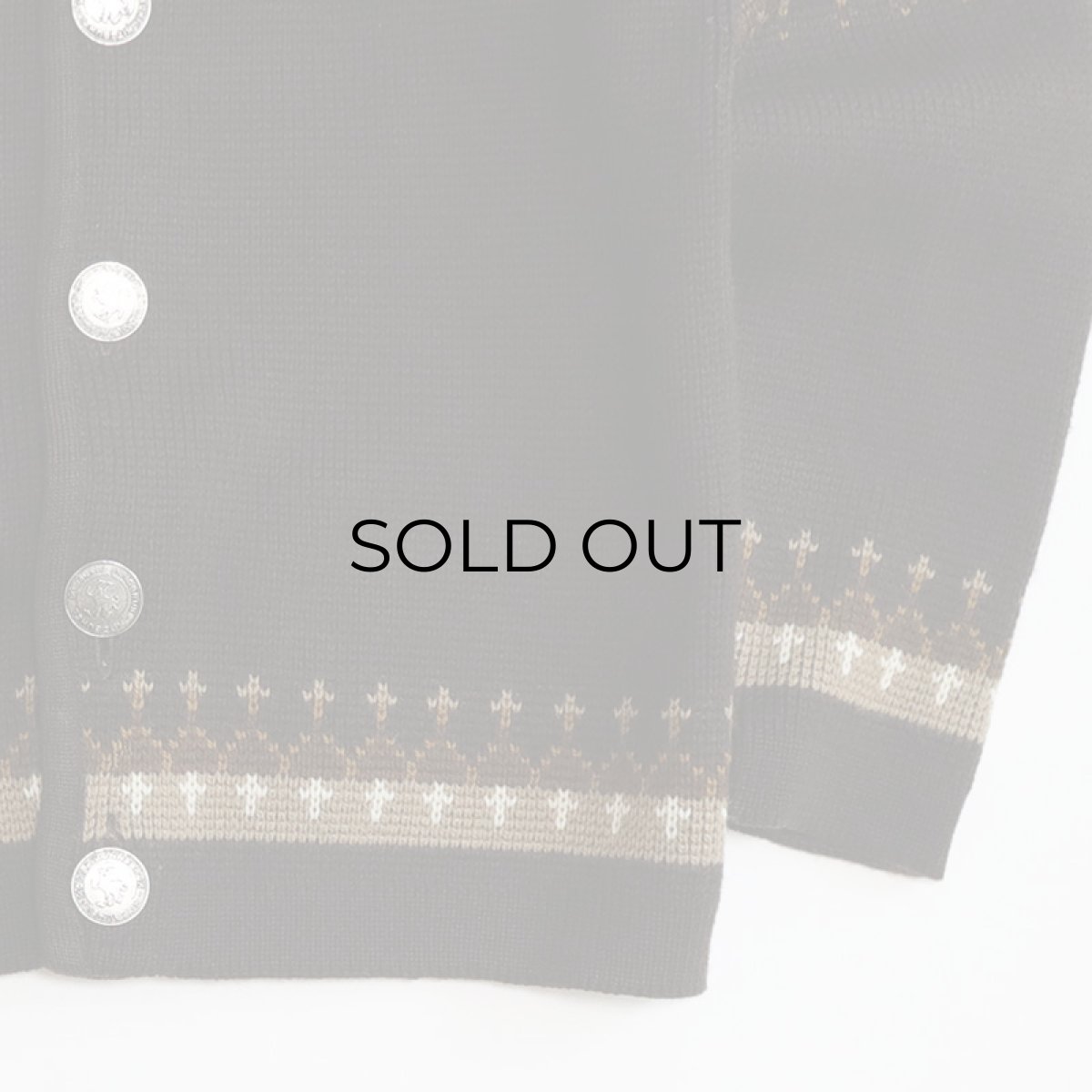 画像4: OLD Norvyk WOOL JACQUARD KNIT NORDIC CARDIGAN "MADE IN CANADA" (4)