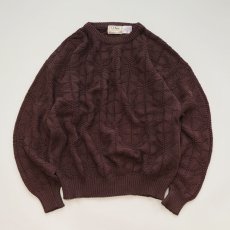 画像1: 80's L.L. Bean COTTON SNOWFLAKE KNIT SWEATER "OVER DYE" (1)