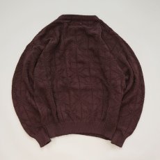 画像2: 80's L.L. Bean COTTON SNOWFLAKE KNIT SWEATER "OVER DYE" (2)