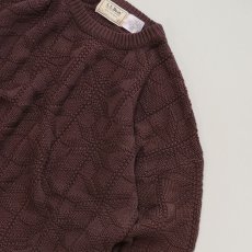 画像3: 80's L.L. Bean COTTON SNOWFLAKE KNIT SWEATER "OVER DYE" (3)