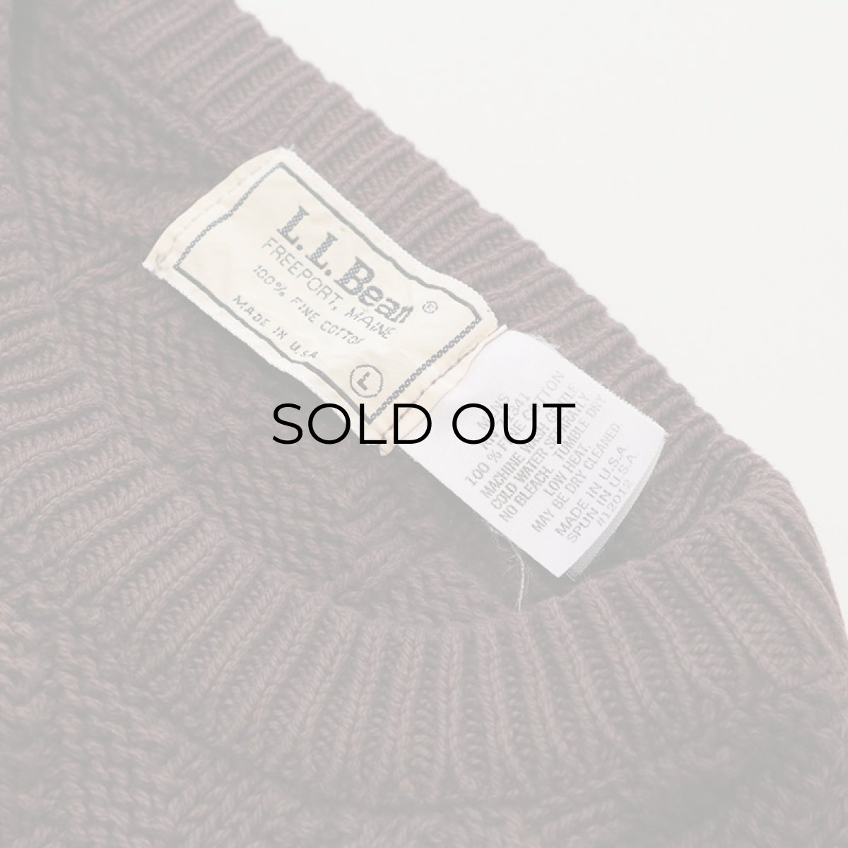 画像5: 80's L.L. Bean COTTON SNOWFLAKE KNIT SWEATER "OVER DYE" (5)