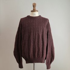 画像7: 80's L.L. Bean COTTON SNOWFLAKE KNIT SWEATER "OVER DYE" (7)