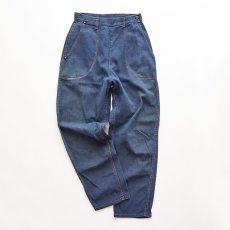 画像1: 〜60's UNKNOWN BRAND VAT-DYED DENIM RANCH PANTS (1)