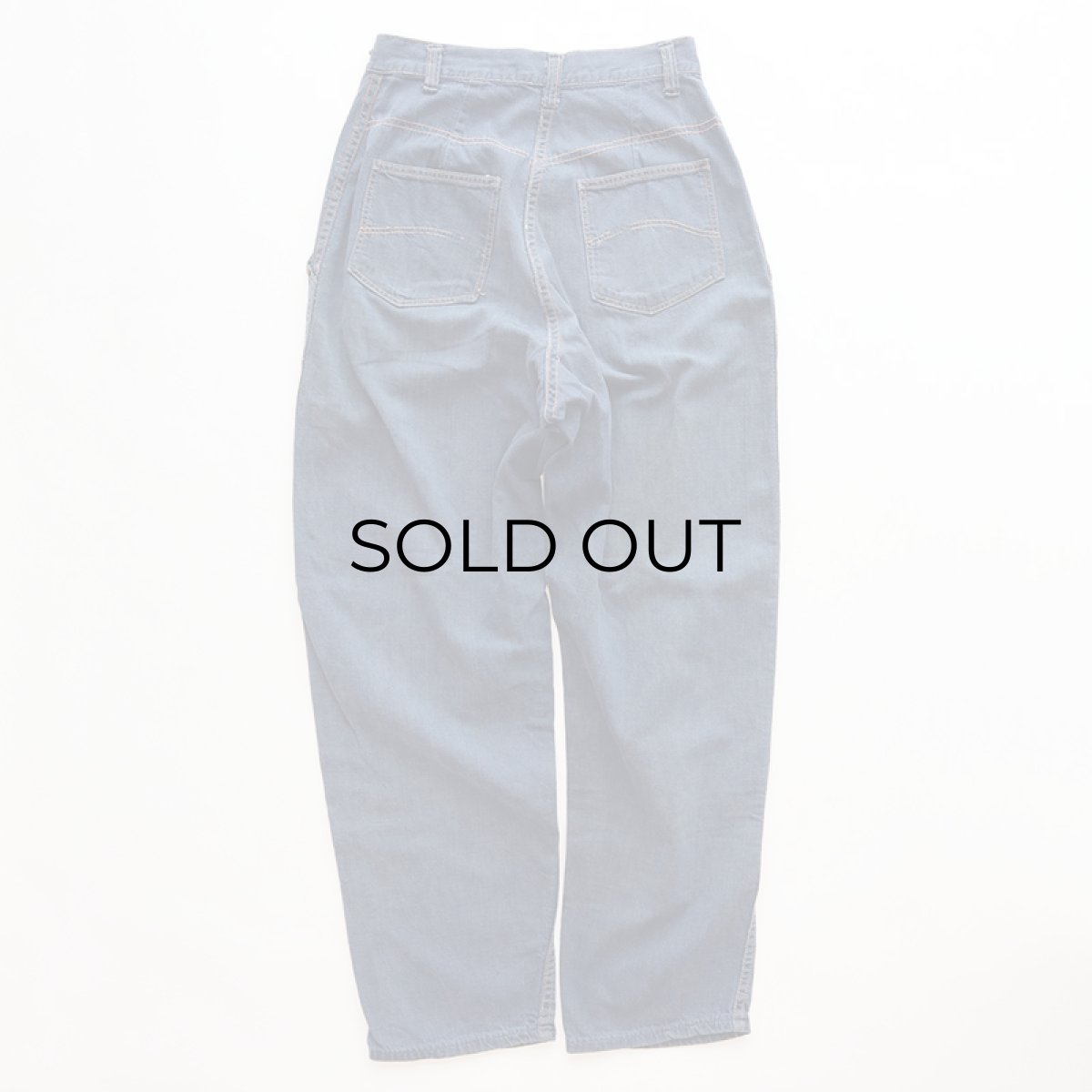 画像3: 〜60's UNKNOWN BRAND VAT-DYED DENIM RANCH PANTS (3)