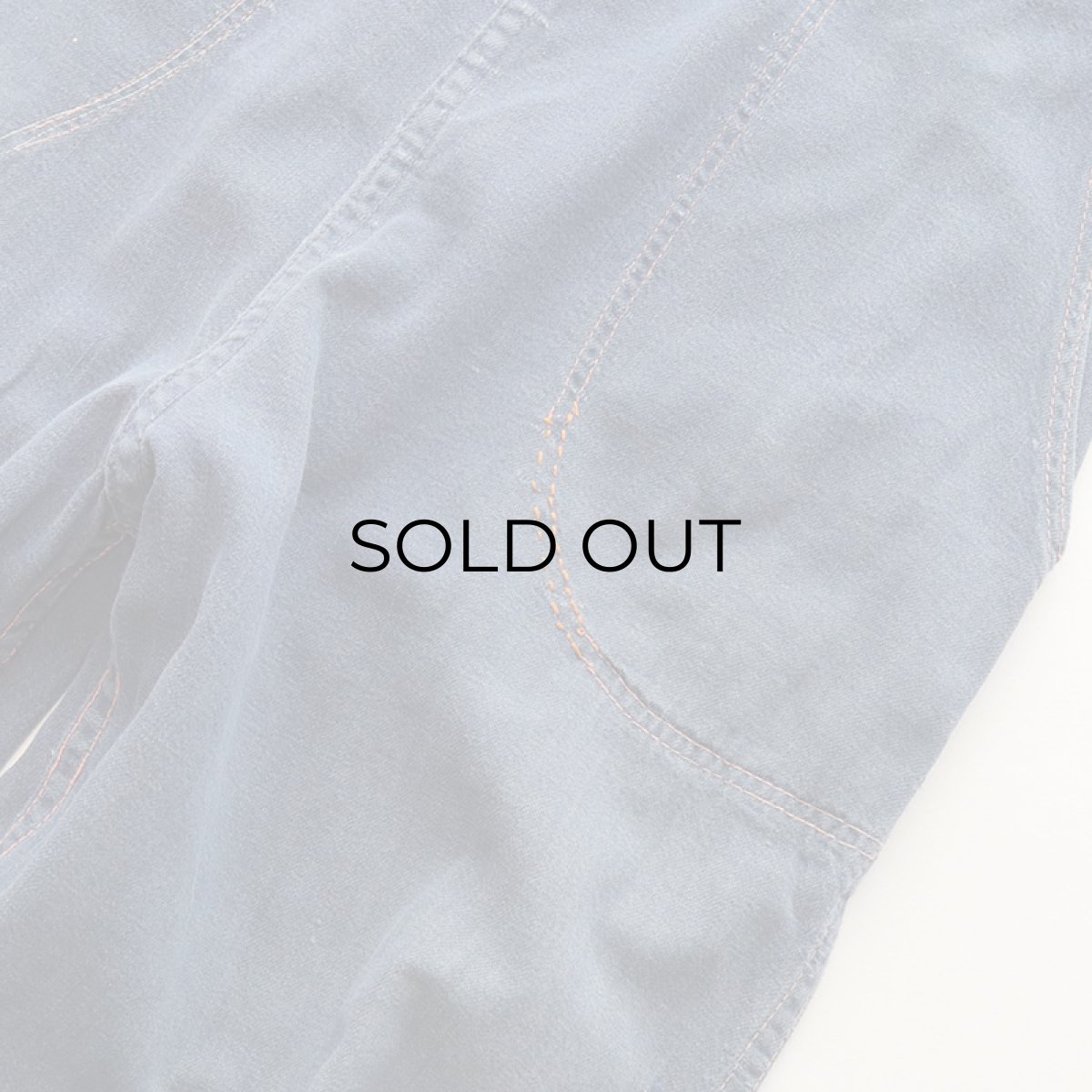 画像5: 〜60's UNKNOWN BRAND VAT-DYED DENIM RANCH PANTS (5)