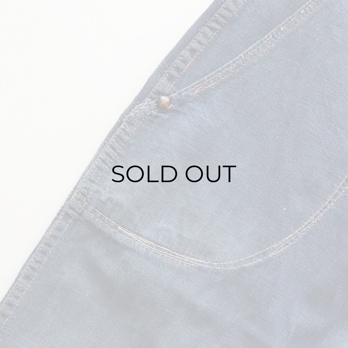 画像6: 〜60's UNKNOWN BRAND VAT-DYED DENIM RANCH PANTS (6)