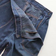 画像4: 〜60's UNKNOWN BRAND VAT-DYED DENIM RANCH PANTS (4)