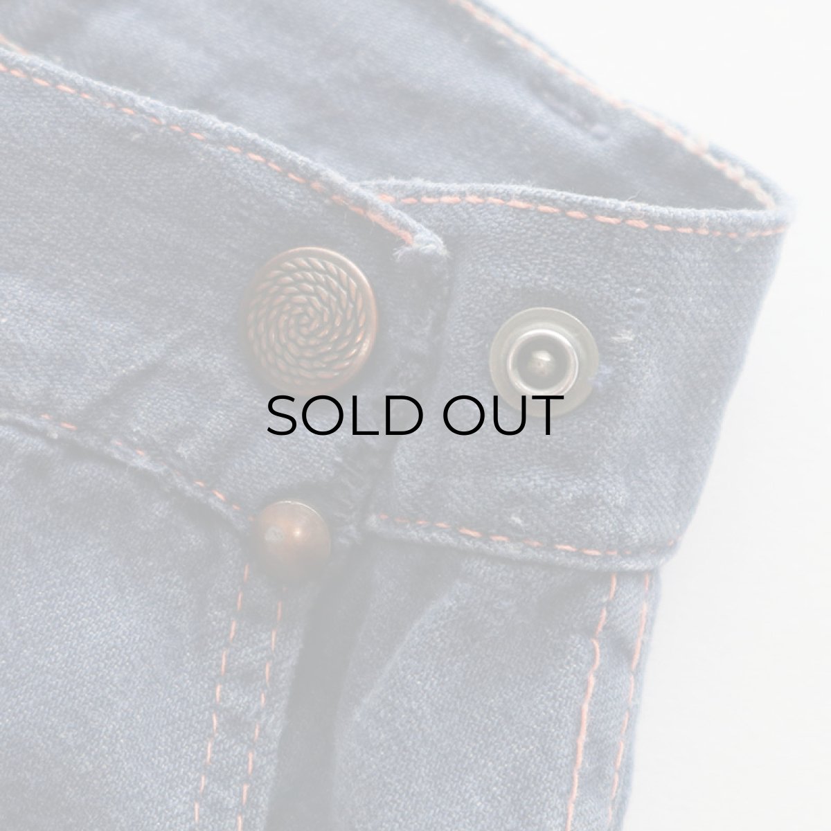 画像9: 〜60's UNKNOWN BRAND VAT-DYED DENIM RANCH PANTS (9)