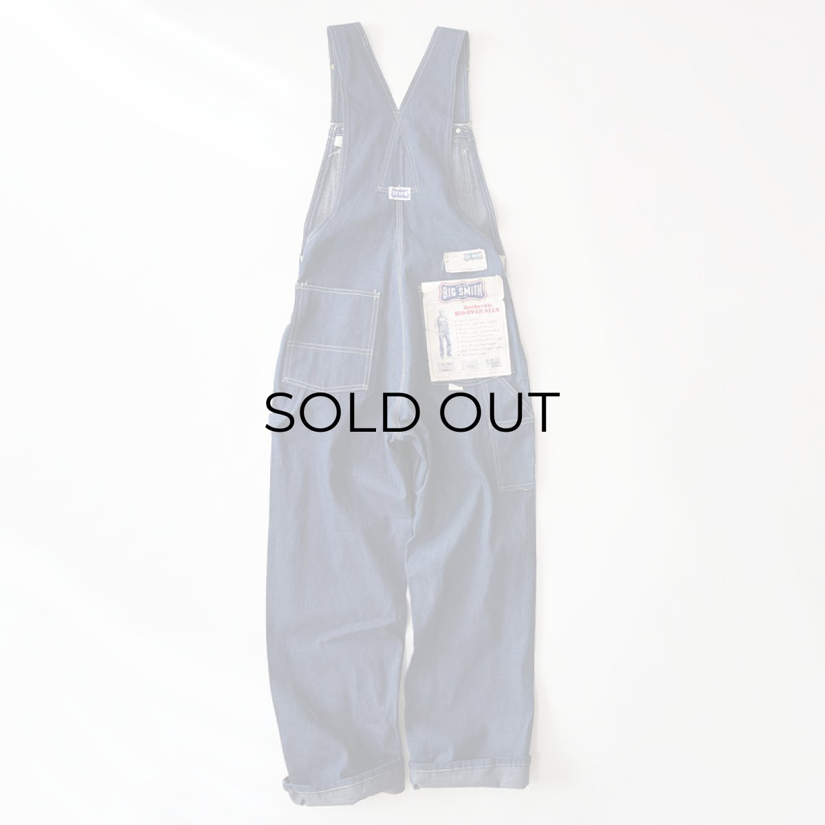 画像2: 〜80's BIG SMITH COTTON DENIM OVERALL "DEADSTOCK" (2)