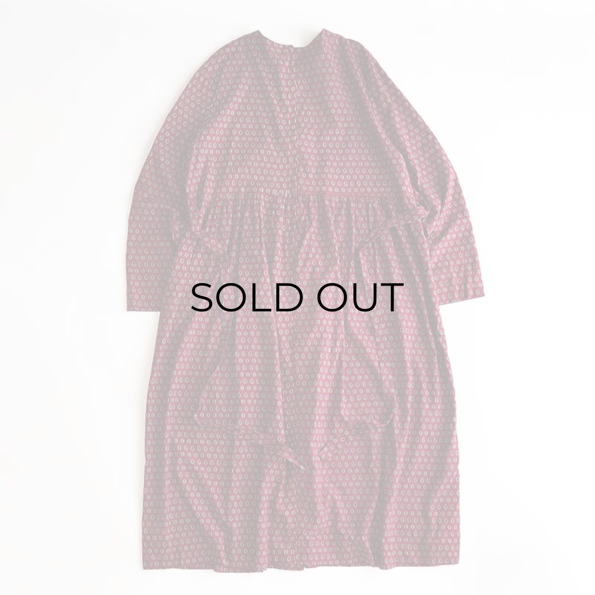 画像2: UNKNOWN BRAND RAYON ALL OVER PATTERN HANDMADE DRESS (2)