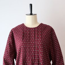 画像10: UNKNOWN BRAND RAYON ALL OVER PATTERN HANDMADE DRESS (10)