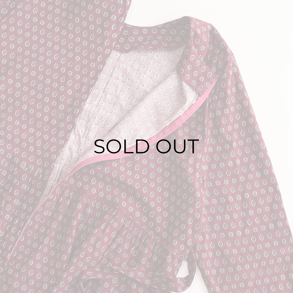 画像7: UNKNOWN BRAND RAYON ALL OVER PATTERN HANDMADE DRESS (7)