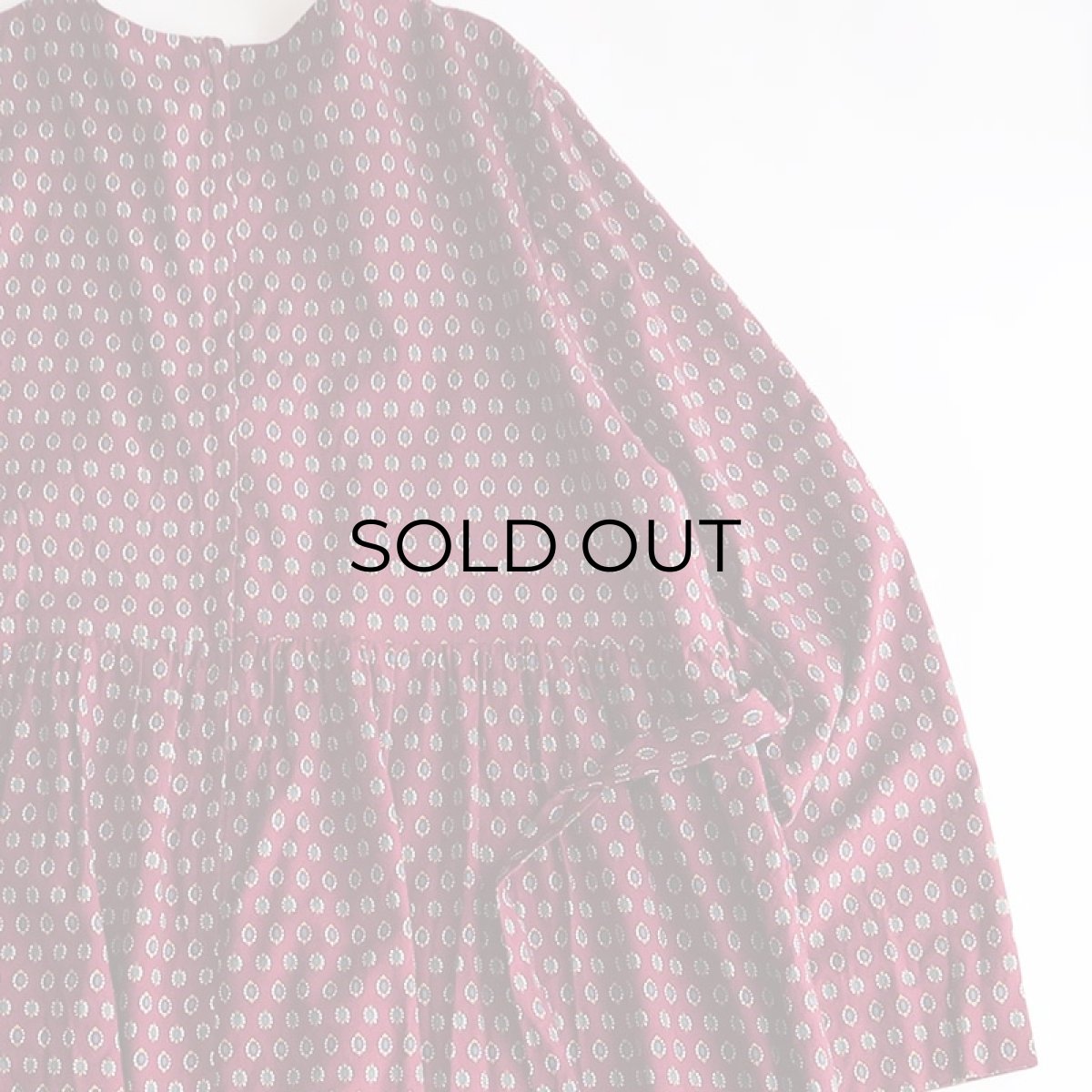 画像3: UNKNOWN BRAND RAYON ALL OVER PATTERN HANDMADE DRESS (3)