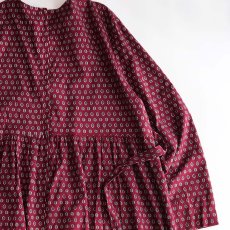 画像3: UNKNOWN BRAND RAYON ALL OVER PATTERN HANDMADE DRESS (3)