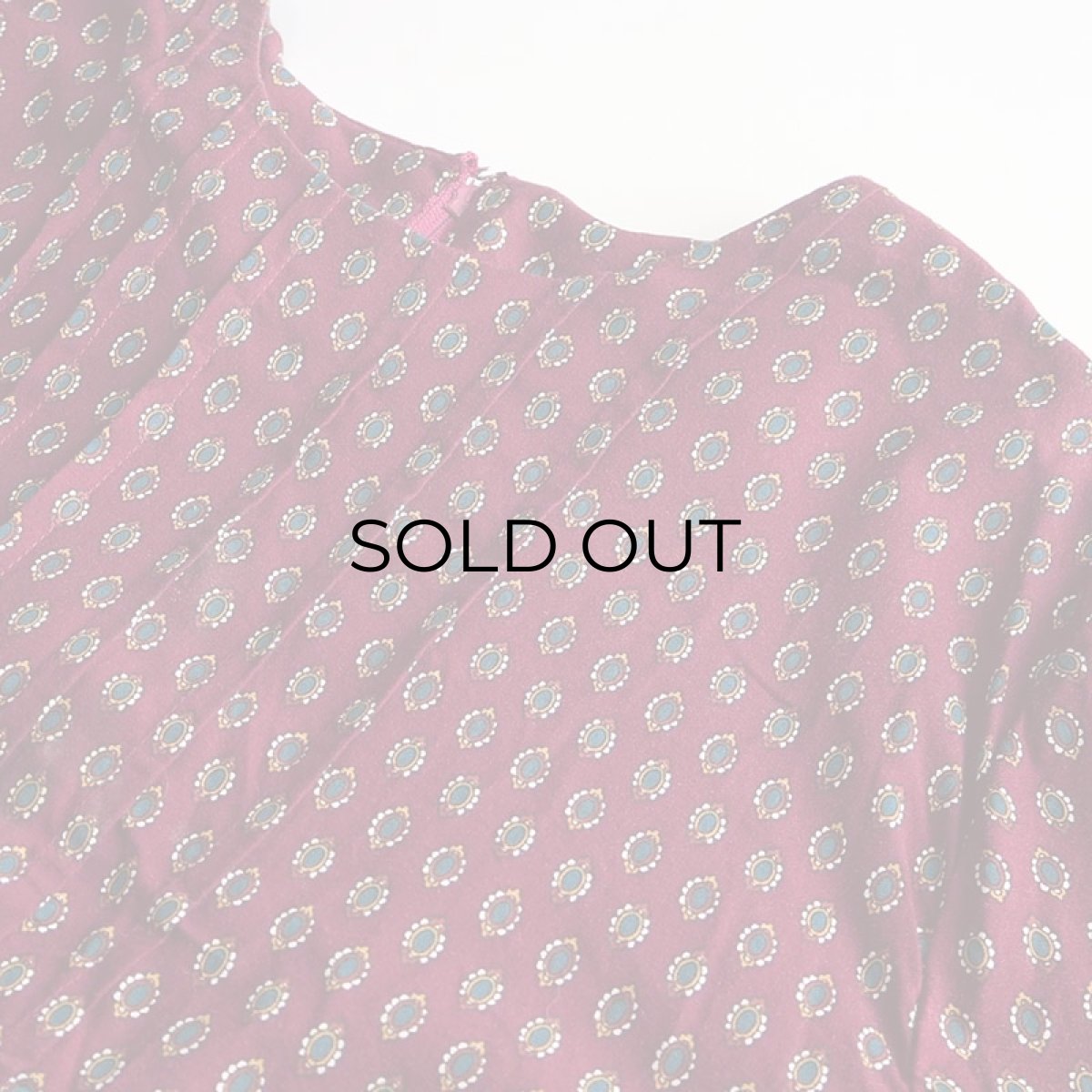 画像5: UNKNOWN BRAND RAYON ALL OVER PATTERN HANDMADE DRESS (5)