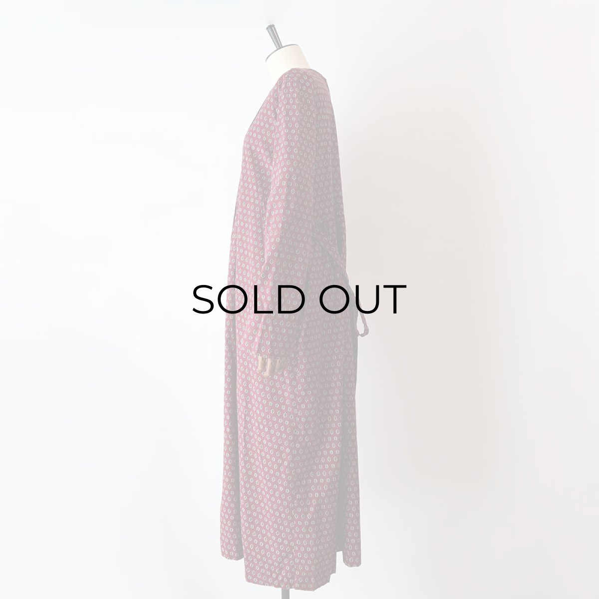 画像14: UNKNOWN BRAND RAYON ALL OVER PATTERN HANDMADE DRESS (14)