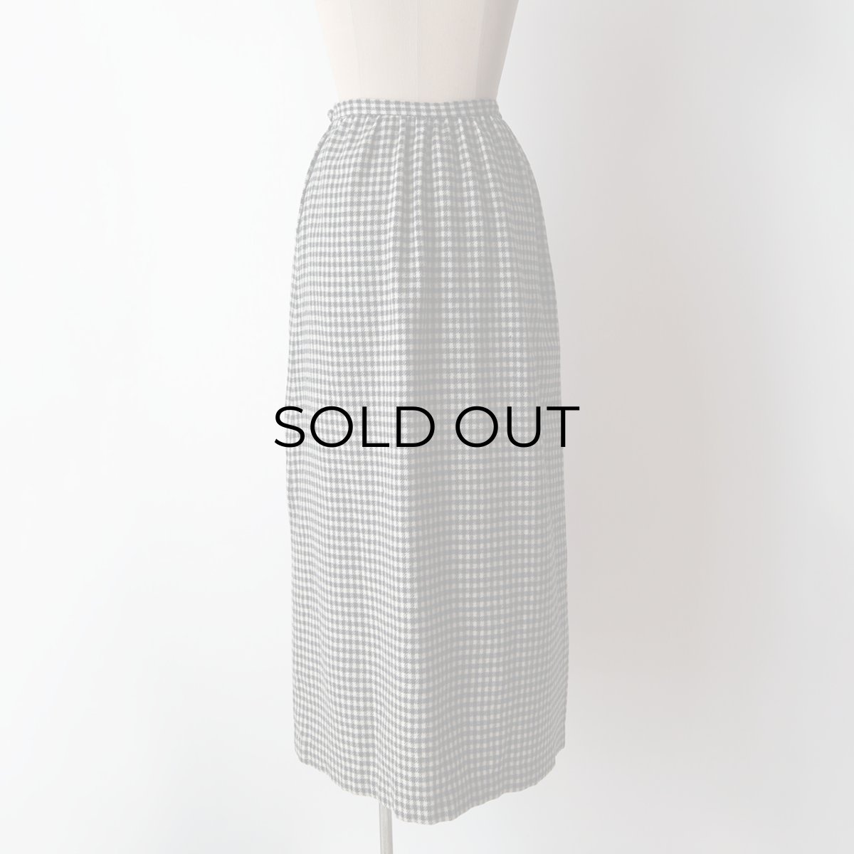 画像13: 〜70's UNKNOWN BRAND WOOL CHECK MAXI SKIRT (13)