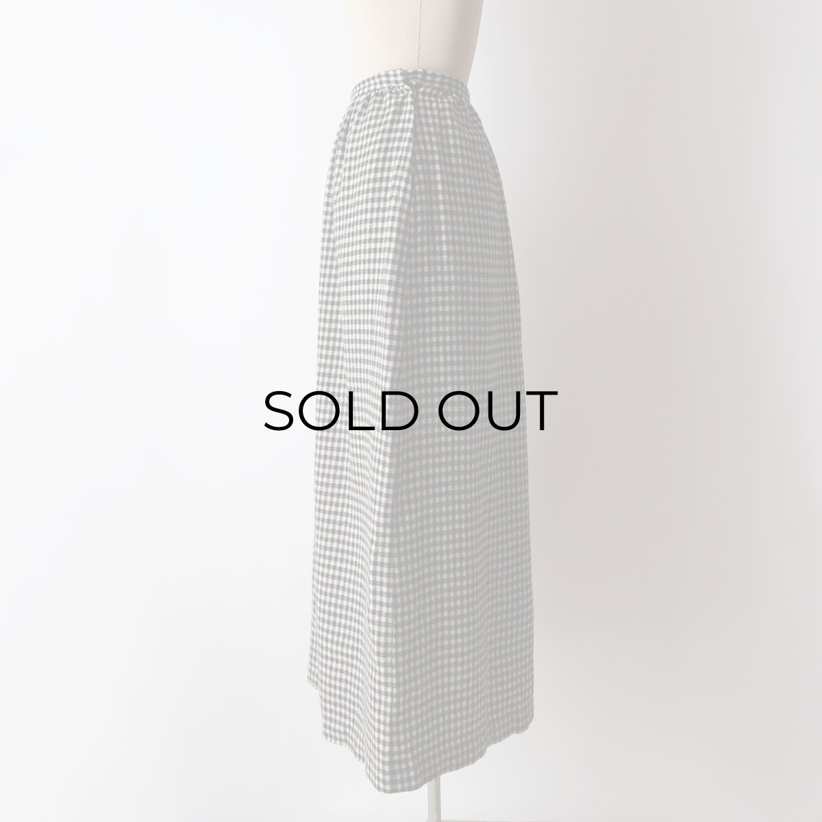 画像12: 〜70's UNKNOWN BRAND WOOL CHECK MAXI SKIRT (12)