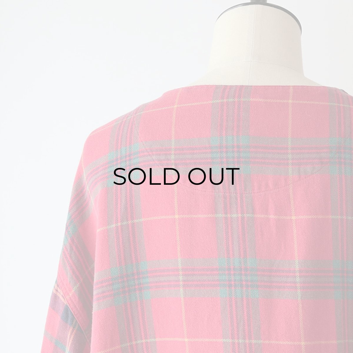 画像10: 90's GAP COTTON CHECK Lt. FLANNEL CRAZY-PATTERN SLEEPING DRESS (10)