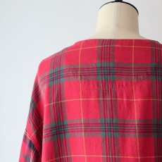 画像10: 90's GAP COTTON CHECK Lt. FLANNEL CRAZY-PATTERN SLEEPING DRESS (10)