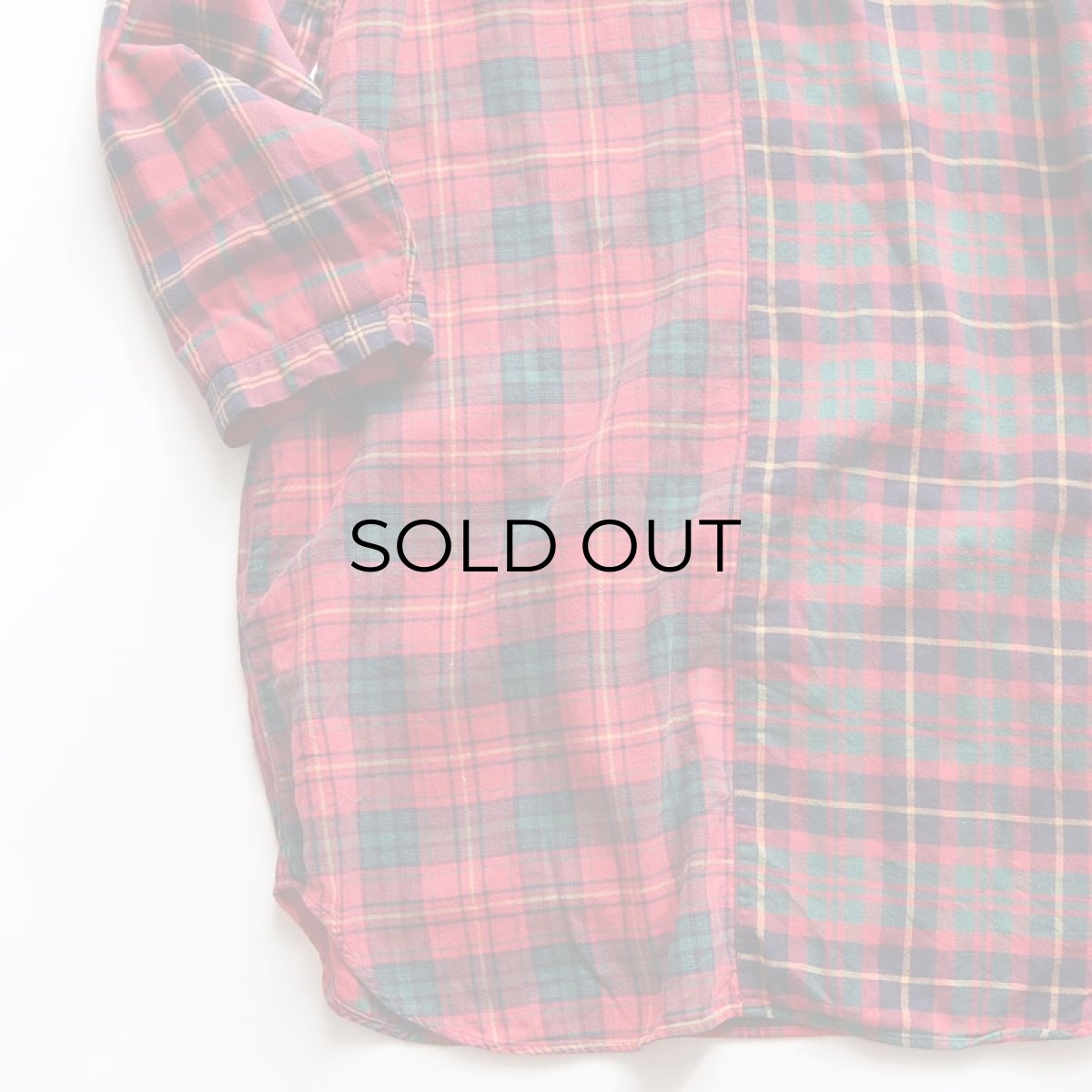 画像5: 90's GAP COTTON CHECK Lt. FLANNEL CRAZY-PATTERN SLEEPING DRESS (5)