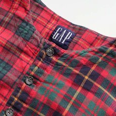 画像7: 90's GAP COTTON CHECK Lt. FLANNEL CRAZY-PATTERN SLEEPING DRESS (7)