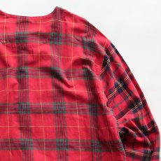 画像6: 90's GAP COTTON CHECK Lt. FLANNEL CRAZY-PATTERN SLEEPING DRESS (6)