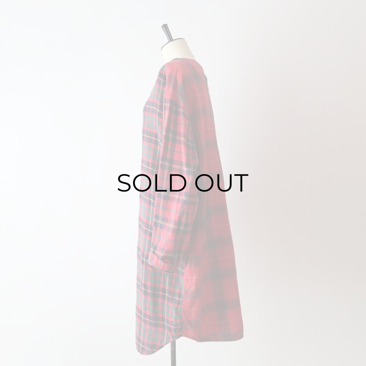 画像12: 90's GAP COTTON CHECK Lt. FLANNEL CRAZY-PATTERN SLEEPING DRESS (12)
