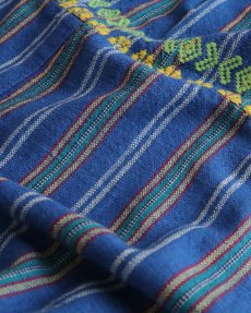 画像8: OLD UNKNOWN BRAND EMBROIDERED COTTON STRIPE DRESS (8)