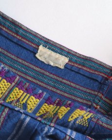 画像6: OLD UNKNOWN BRAND EMBROIDERED COTTON STRIPE DRESS (6)