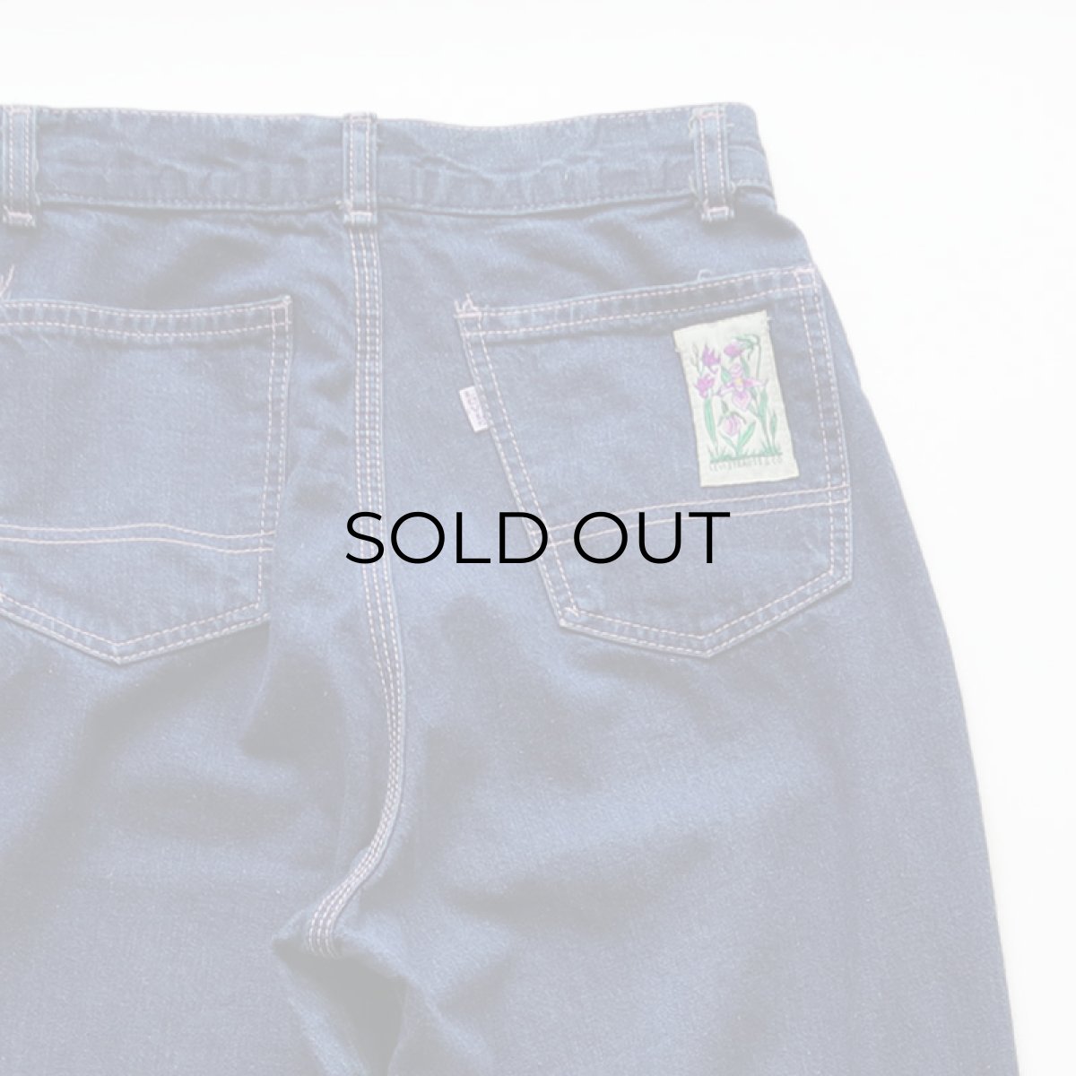 画像7: 70's LEVI'S COTTON Lt.Oz. DENIM WIDE FLARE PANTS (7)