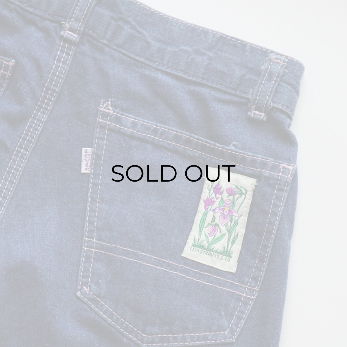 画像8: 70's LEVI'S COTTON Lt.Oz. DENIM WIDE FLARE PANTS (8)