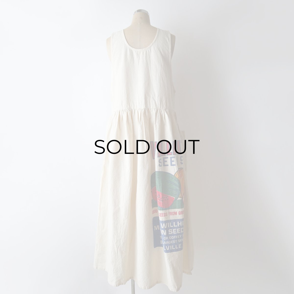 画像11: OLD SACKS ROUTE 1 COTTON FEED SACK DRESS (11)