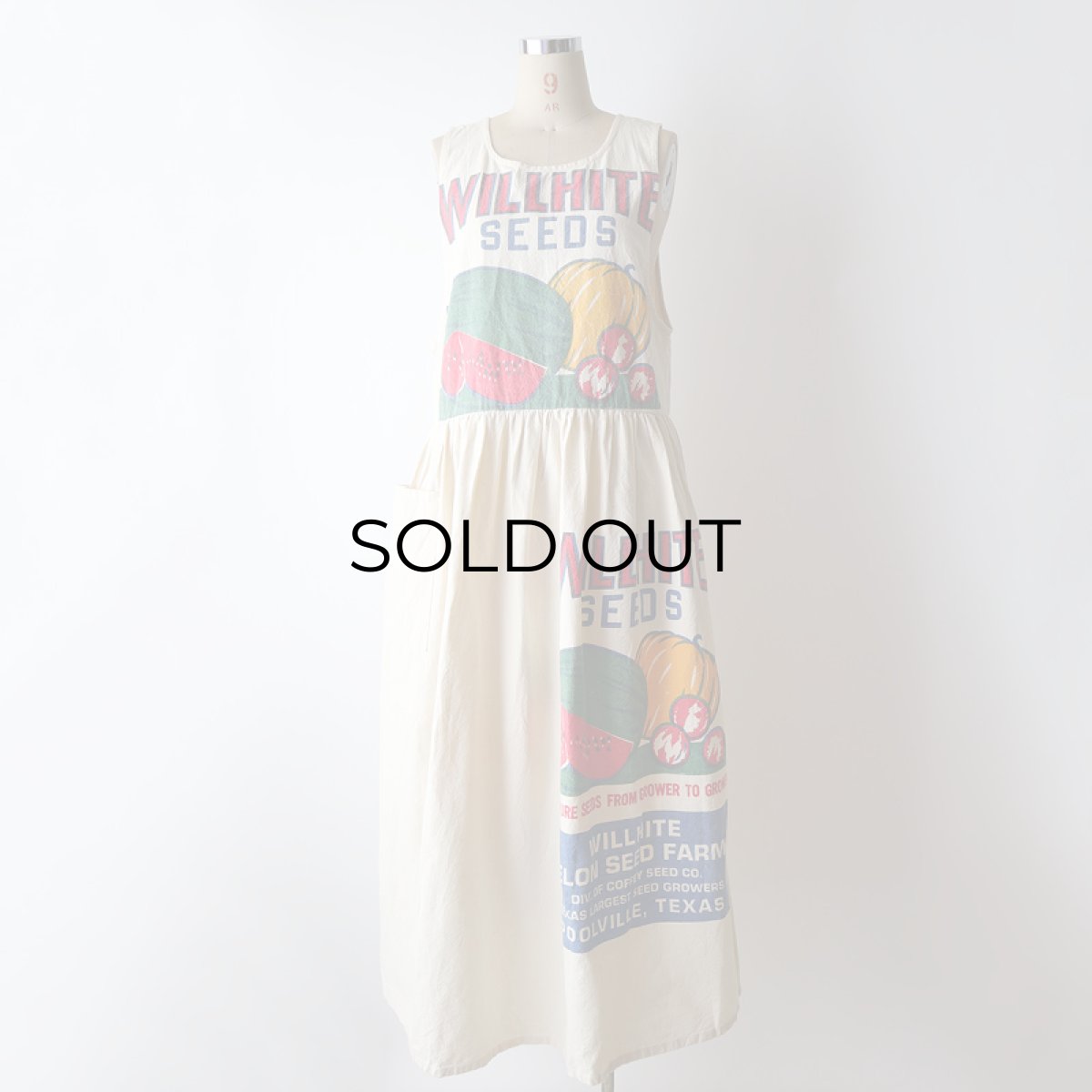 画像9: OLD SACKS ROUTE 1 COTTON FEED SACK DRESS (9)