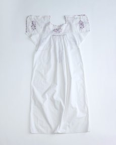 画像3: OLD UNKNOWN BRAND COTTON LINEN HANDMADE EMBROIDERED DRESS (3)