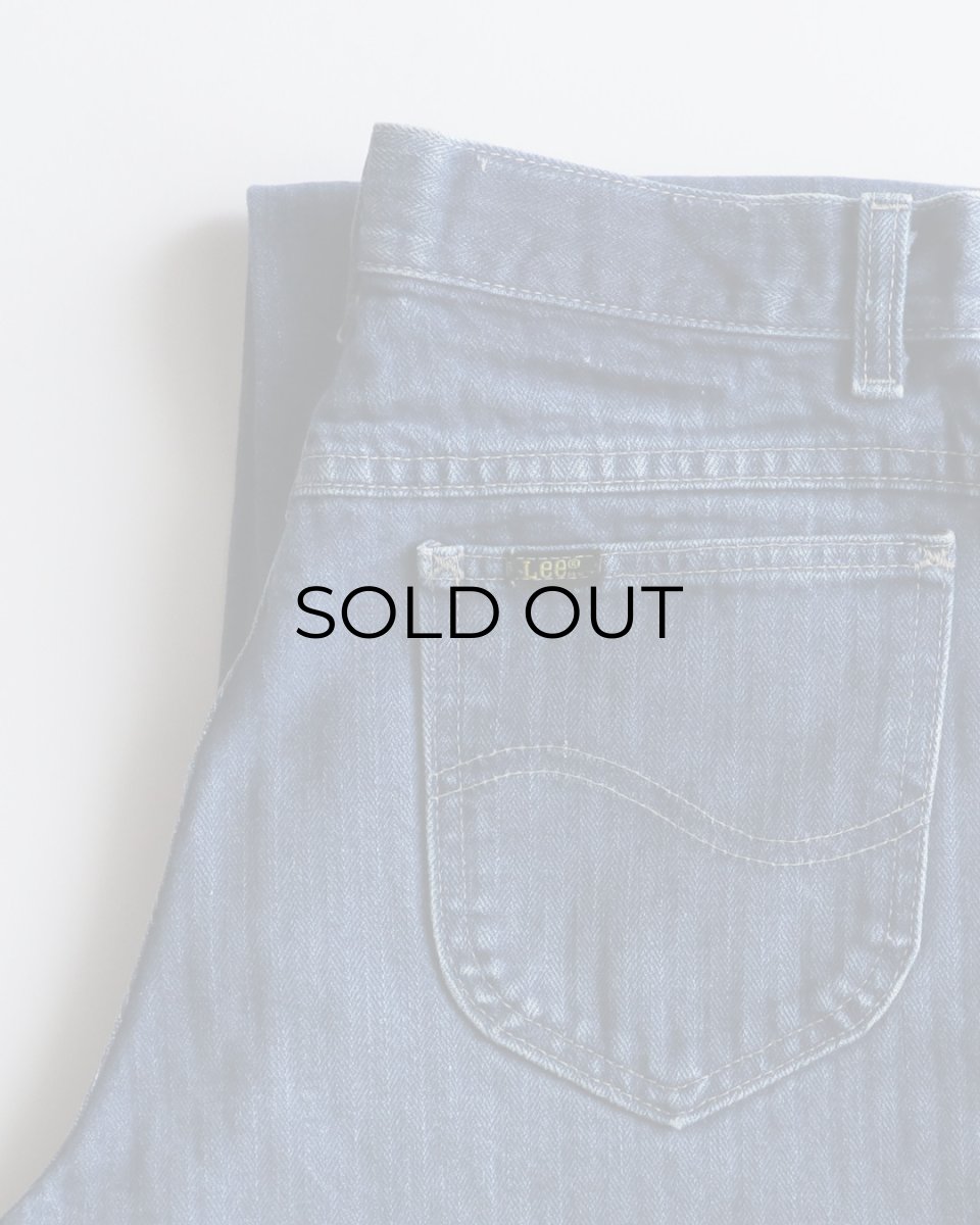 画像12: 80's Lee 200 COTTON HERRINGBONE DENIM STRAIGHT PANTS "MADE IN USA" 【SIZE : W29 x L31.5 程度】 (12)