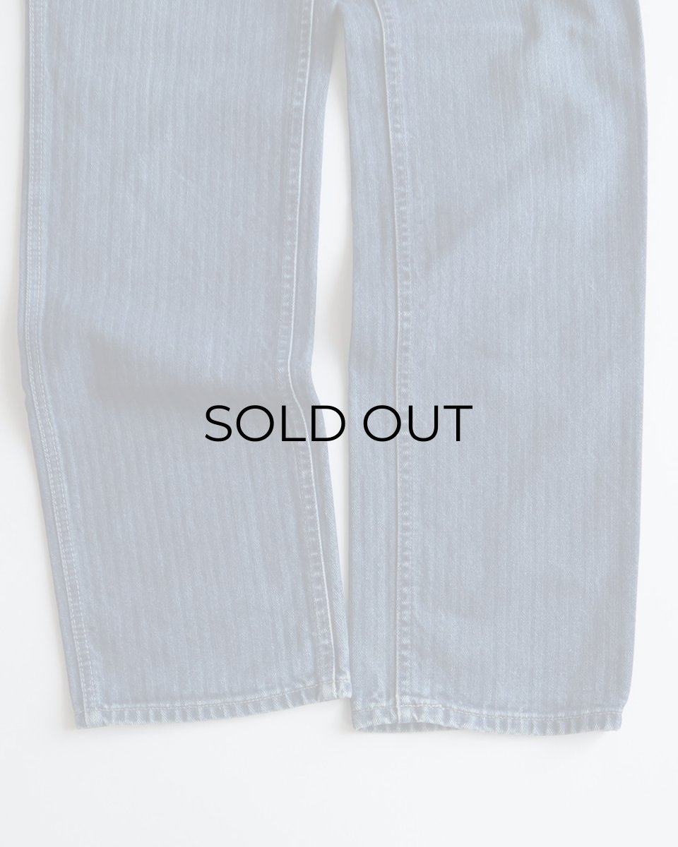 画像4: 80's Lee 200 COTTON HERRINGBONE DENIM STRAIGHT PANTS "MADE IN USA" 【SIZE : W29 x L31.5 程度】 (4)