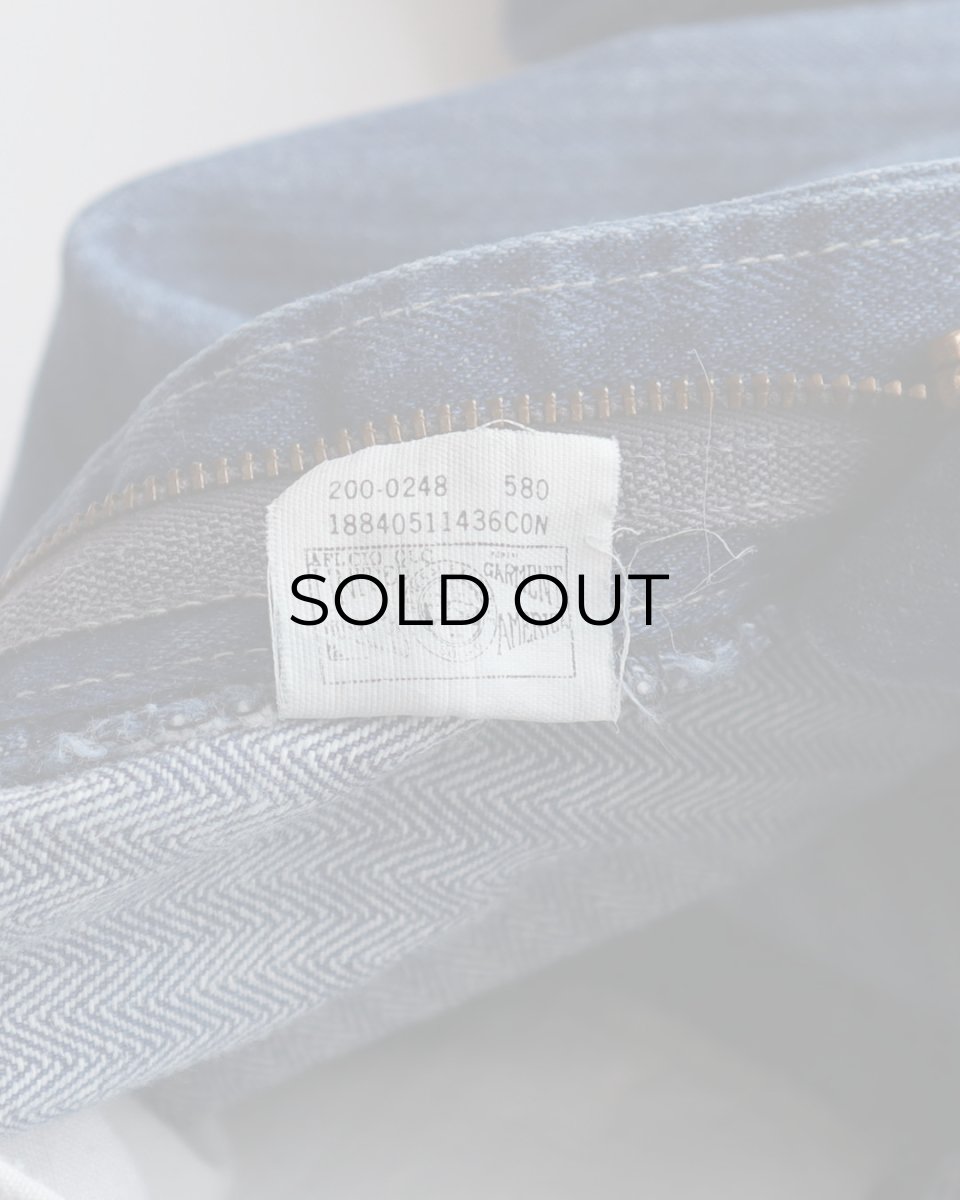 画像9: 80's Lee 200 COTTON HERRINGBONE DENIM STRAIGHT PANTS "MADE IN USA" 【SIZE : W29 x L31.5 程度】 (9)