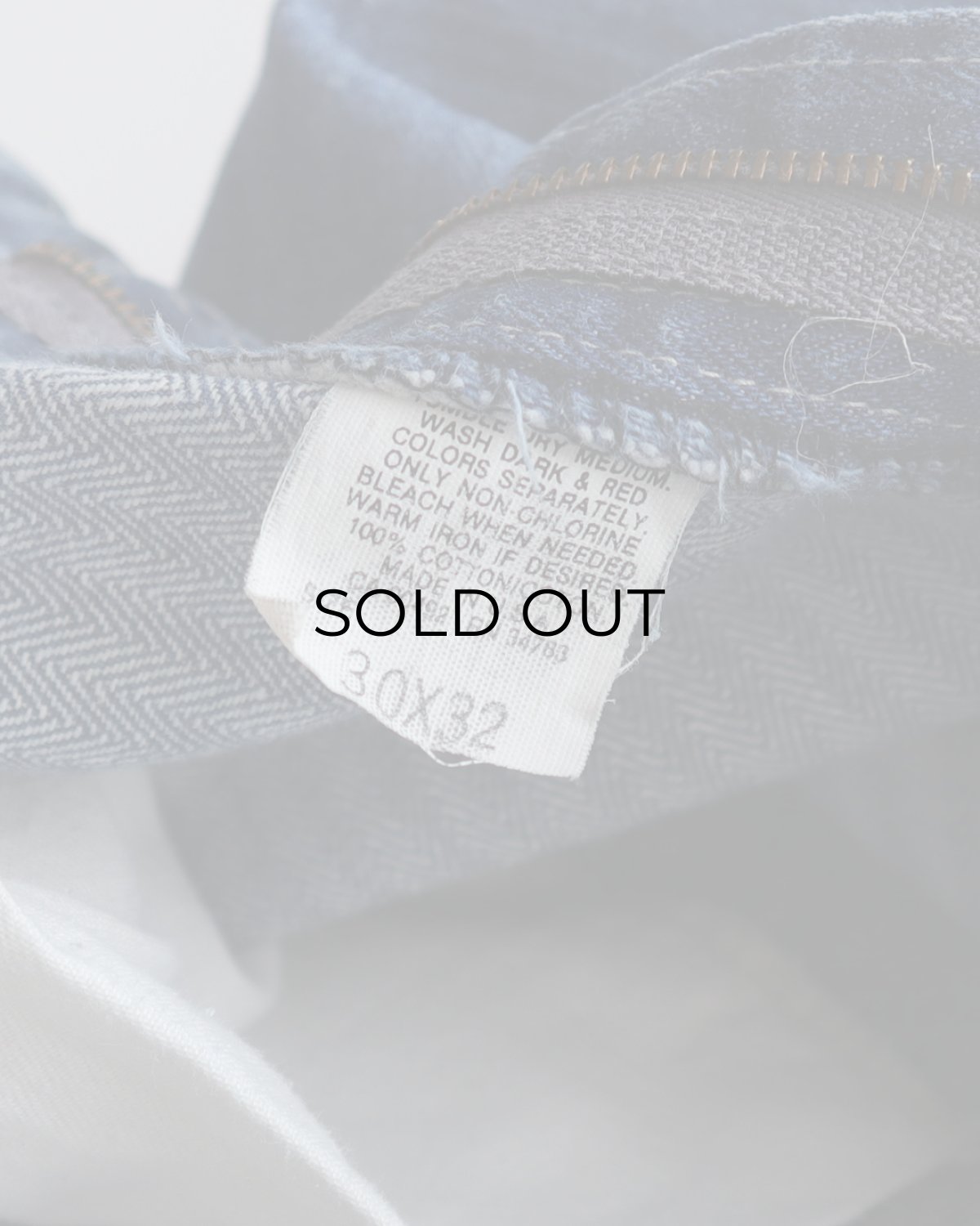 画像8: 80's Lee 200 COTTON HERRINGBONE DENIM STRAIGHT PANTS "MADE IN USA" 【SIZE : W29 x L31.5 程度】 (8)