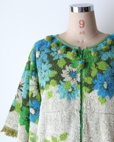 画像1: 〜70's Penney's "Fashion Manor" COTTON PILE ALL OVER PATTERN DRESS (1)