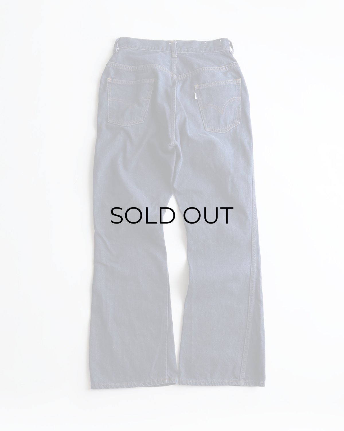 画像2: 〜70's LEVI'S "Levi's for Gals" COTTON DENIM FLARE PANTS "BIG E"　【W27 x L29 程度】 (2)