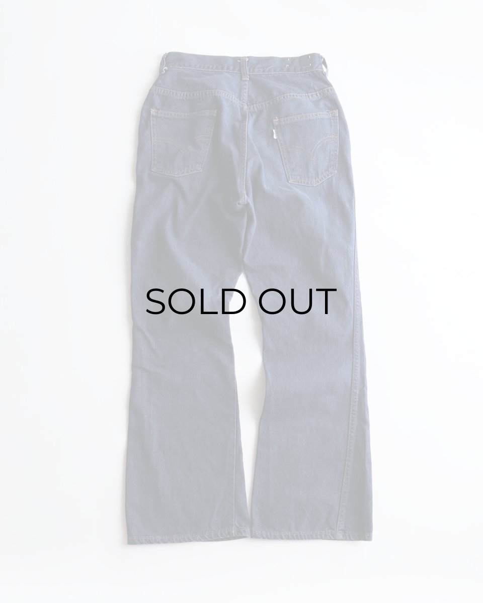 画像2: 〜70's LEVI'S "Levi's for Gals" COTTON DENIM FLARE PANTS "BIG E"　【W27 x L29 程度】 (2)
