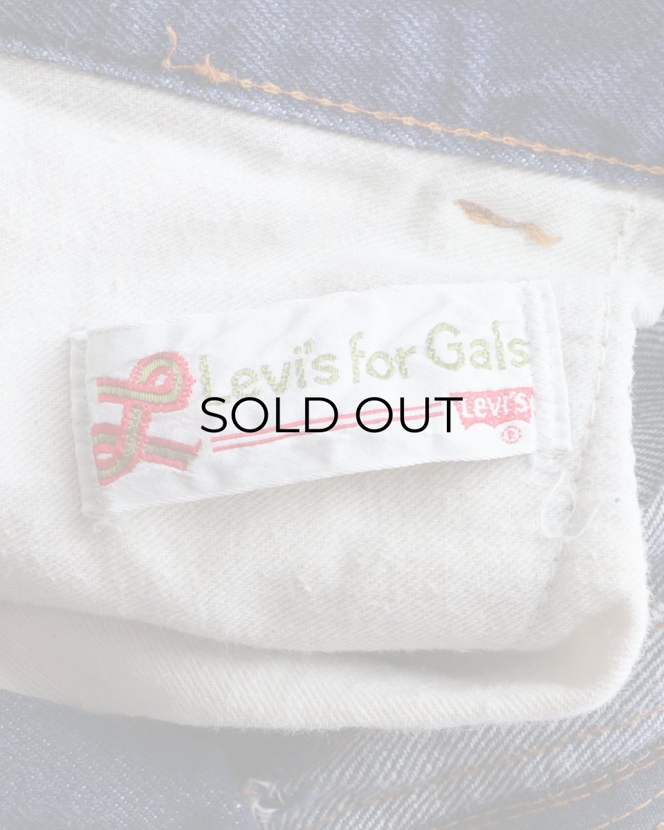 画像9: 〜70's LEVI'S "Levi's for Gals" COTTON DENIM FLARE PANTS "BIG E"　【W27 x L29 程度】 (9)