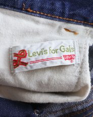 画像9: 〜70's LEVI'S "Levi's for Gals" COTTON DENIM FLARE PANTS "BIG E"　【W27 x L29 程度】 (9)